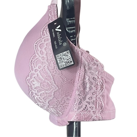 VADALALA Pink/lilac Lace Detail Underwire Padded Bra. - Picture 5 of 10
